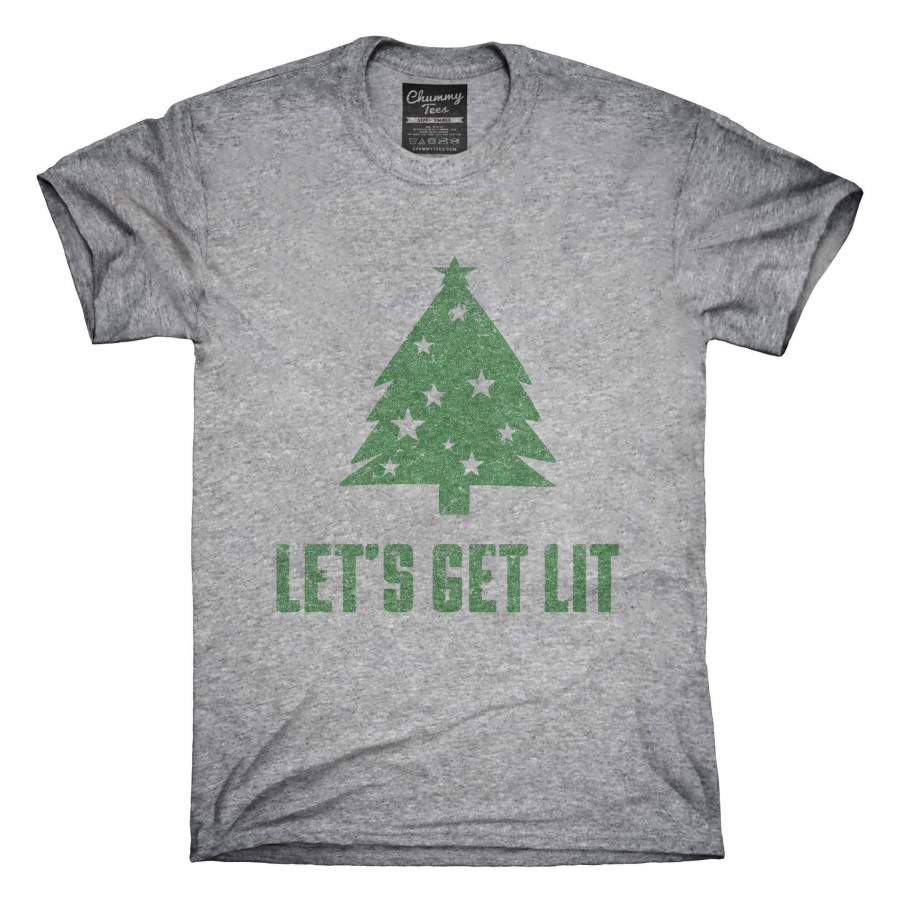 Let’s Get Lit Christmas Tree T-Shirt, Hoodie, Tank Top