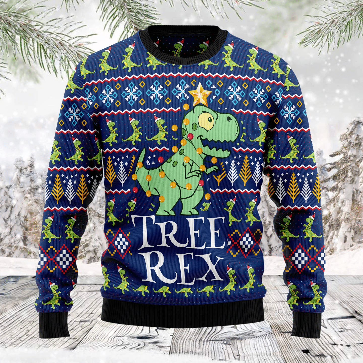 Tree Rex Christmas Ugly Sweater