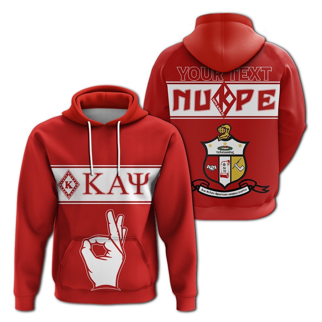 (Custom Personalised) Kappa Alpha Psi Hoodie – Hand Sign – Lt12