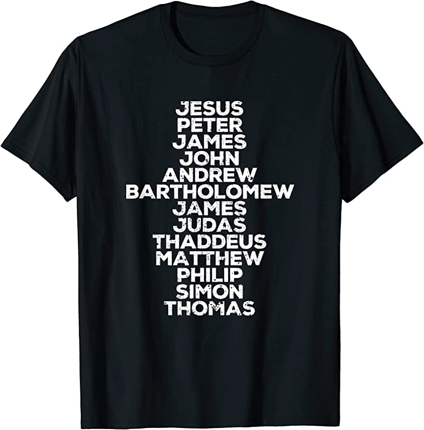 Jesus Christ 12 Apostles Disciples Funny Christmas Religous T-Shirt