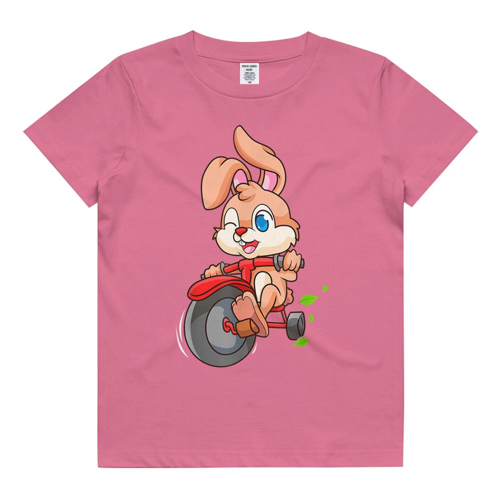 Biker Rabbit Easter Bunny Egg Hunt Kids T Shirt