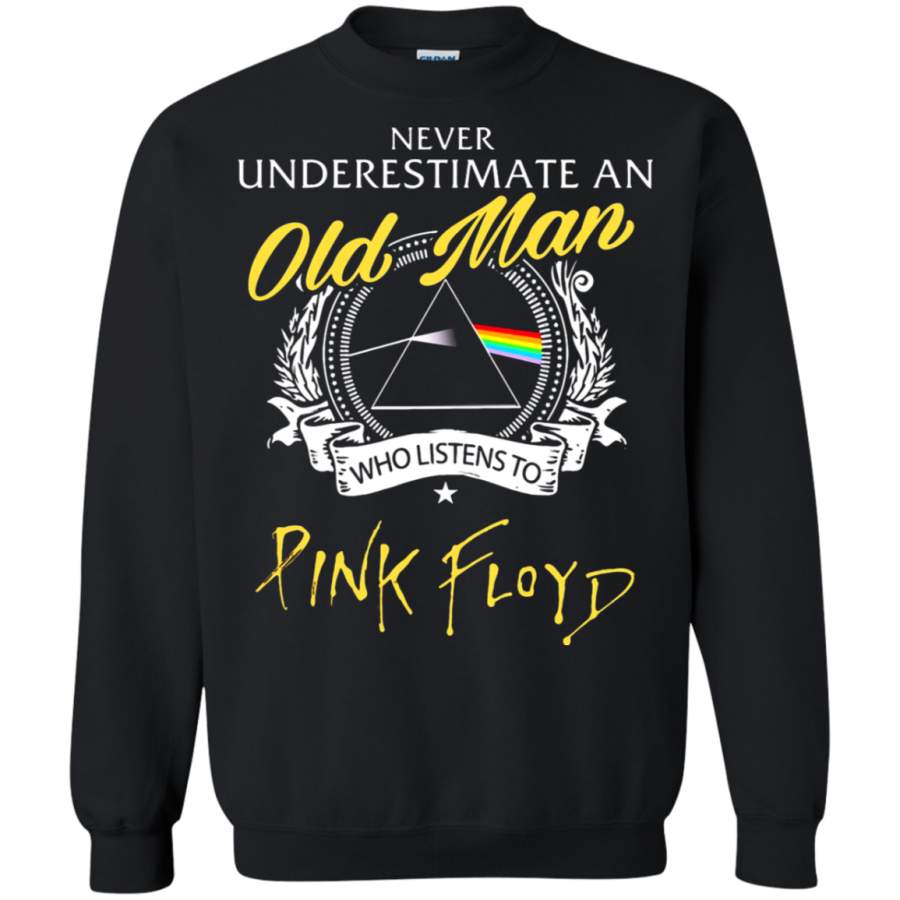 AGR Never Underestimate An Old Man Who Listen To Pink Floyd Sweatshirt