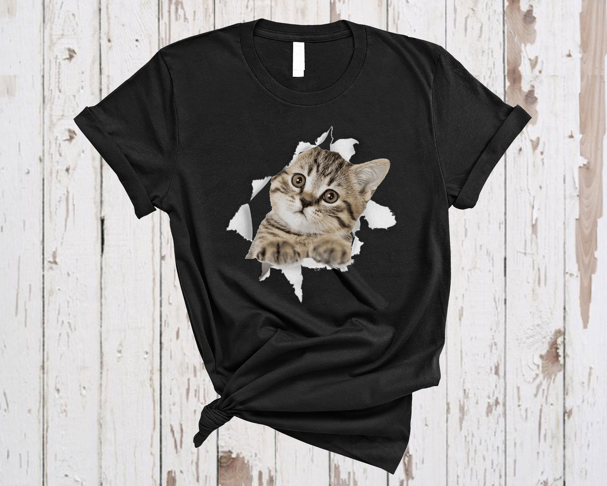 Cat Lover Shirt Cute Cat Face Cool Cat Kitty Kitten Cat Nerd Lover Pet Owner Gifts T-Shirt