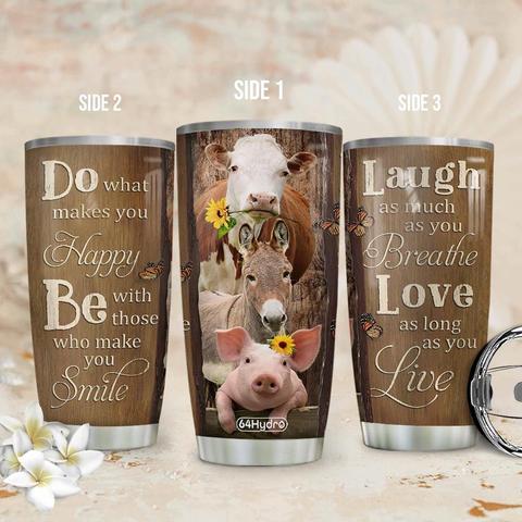 Animal Farm Stainless Steel Tumbler, Personalized Tumblers, Tumbler Cups, Custom Tumblers