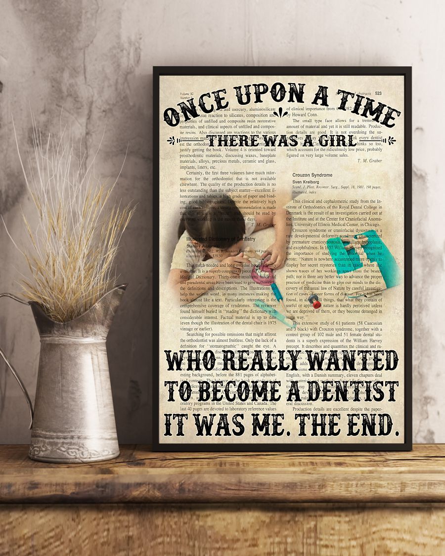 Professions Poster – Dentist There Was A Girl Vertical Canvas And Poster | Wall Decor Visual Art