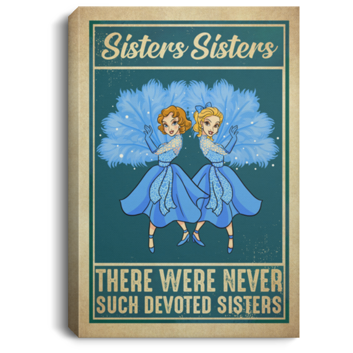 ViticStore™ There Were Never Such Devoted Sister  – Christmas canvas for decor, gift for family, home decoration,  christmas gift