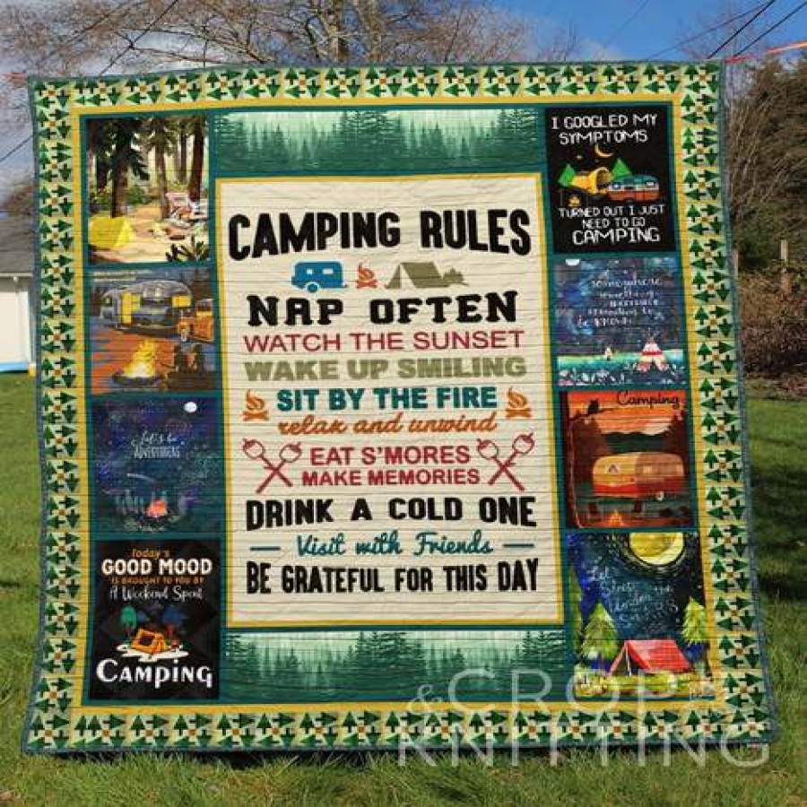 Wozoro Quilt Blanket Camping Rules Twin Queen King Size