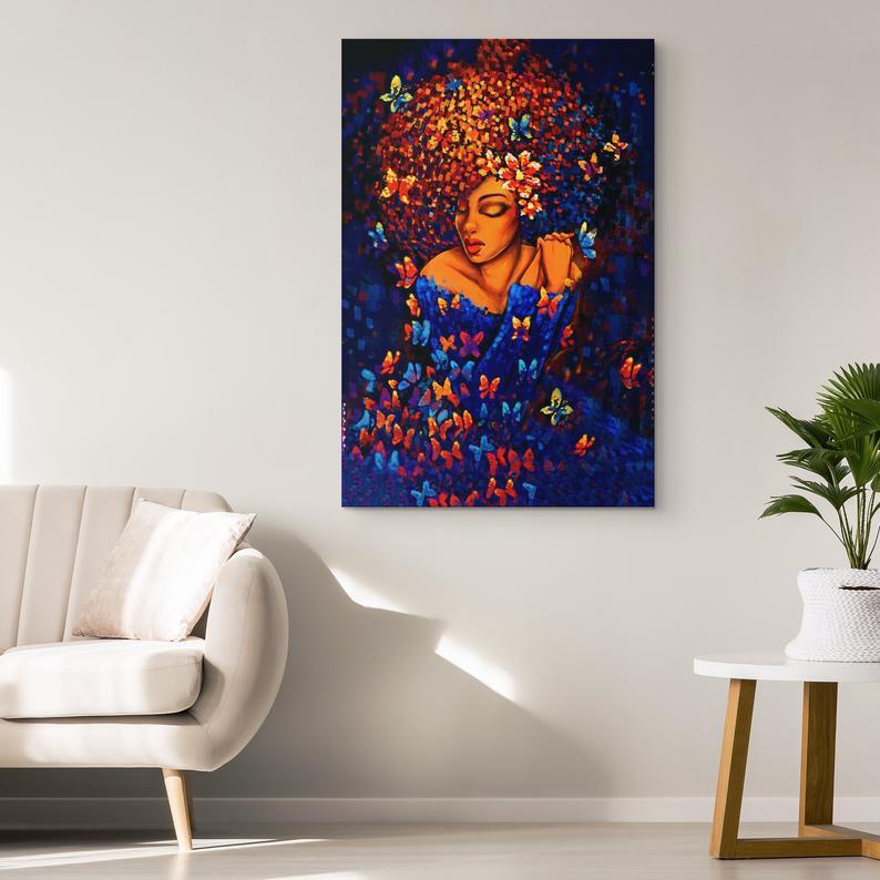 Black Girl Pride Magic Beauty Canvas Wall Art Poster Home Sign Room Decor Wallpaper Lovely Gift