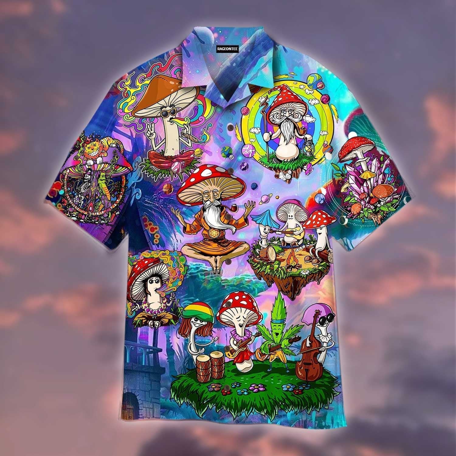 Hippie Magic Mushroom Hawaii Shirt For Men Women Ha39882