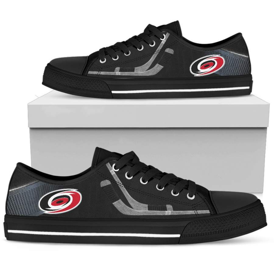 Artistic Scratch Of Carolina Hurricanes Low Top Shoes