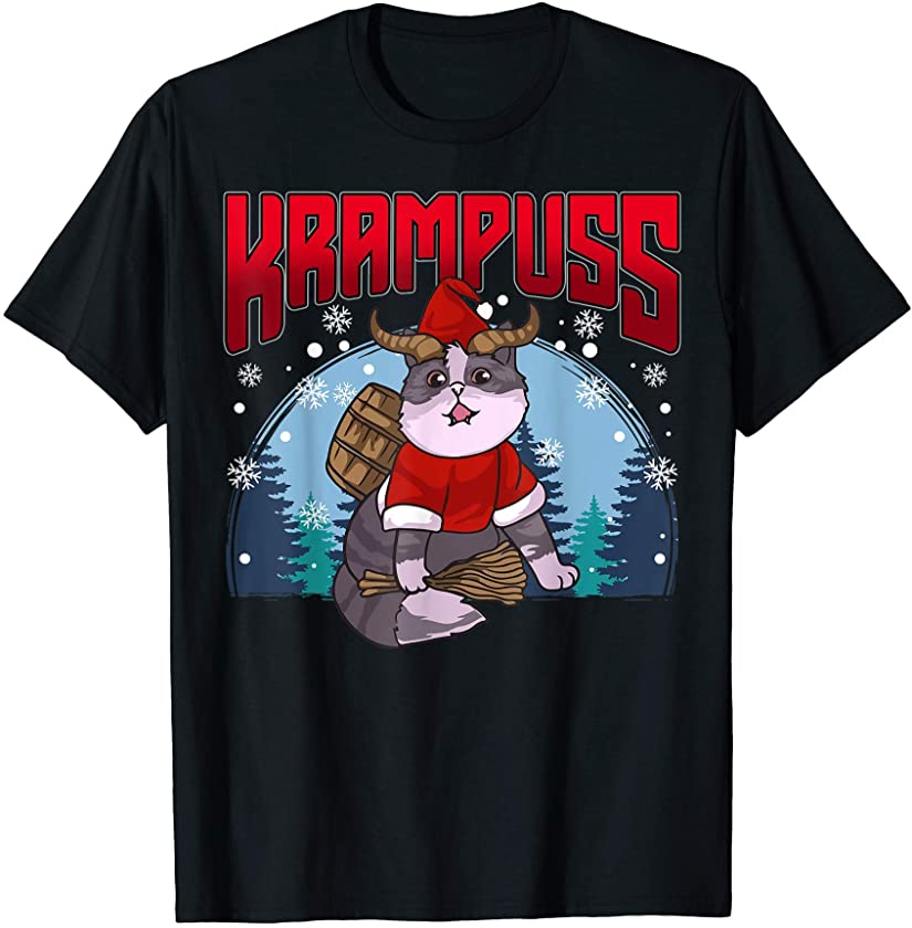 Krampuss | Funny Krampus Cat Anti-Christmas Kitten Paganism T-Shirt