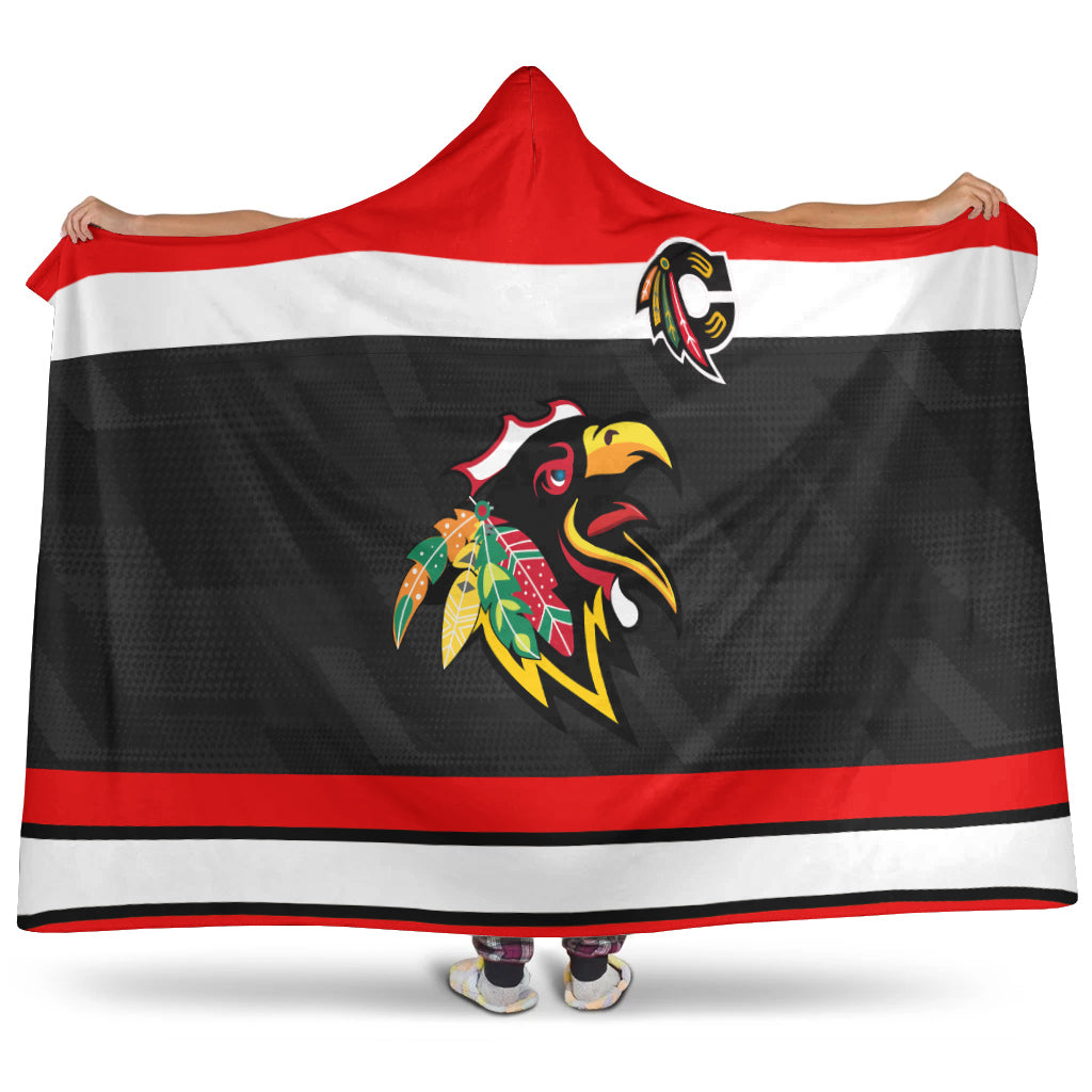 Chicago Blackhawks Hockey Hooded Blanket A21