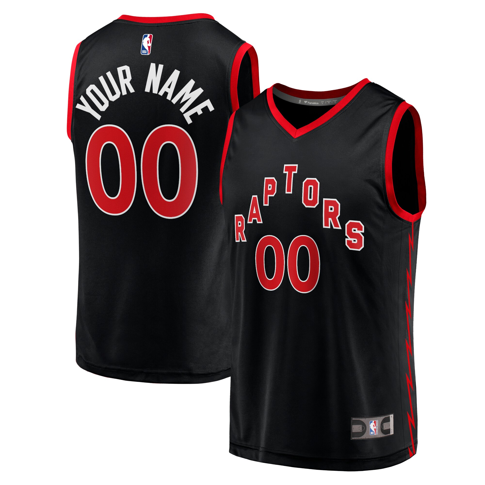 Toronto Raptors Youth Custom Fast Break Jersey Black – Statement Edition