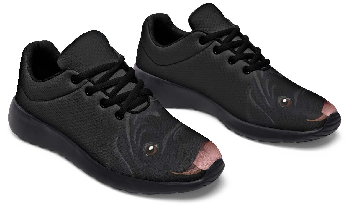 Real Black Pug Sneakers-Clearance