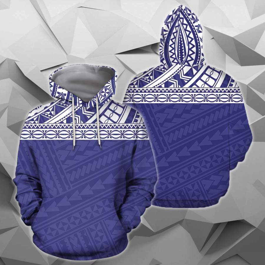 Poly All Over Hoodies – Blue Version – BN04
