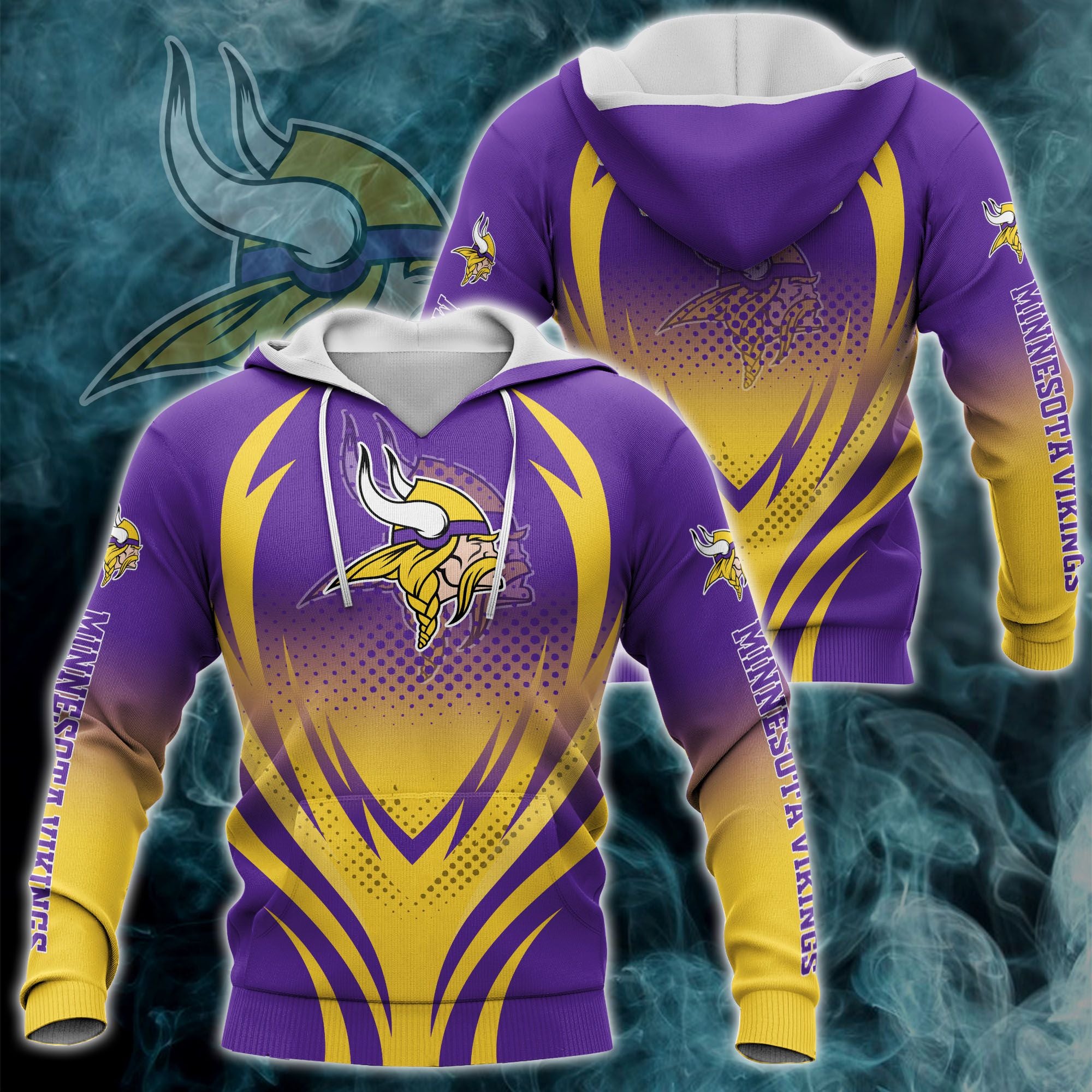 Minnesota Vikings Hoodies Cheap 3D Print H04Fs