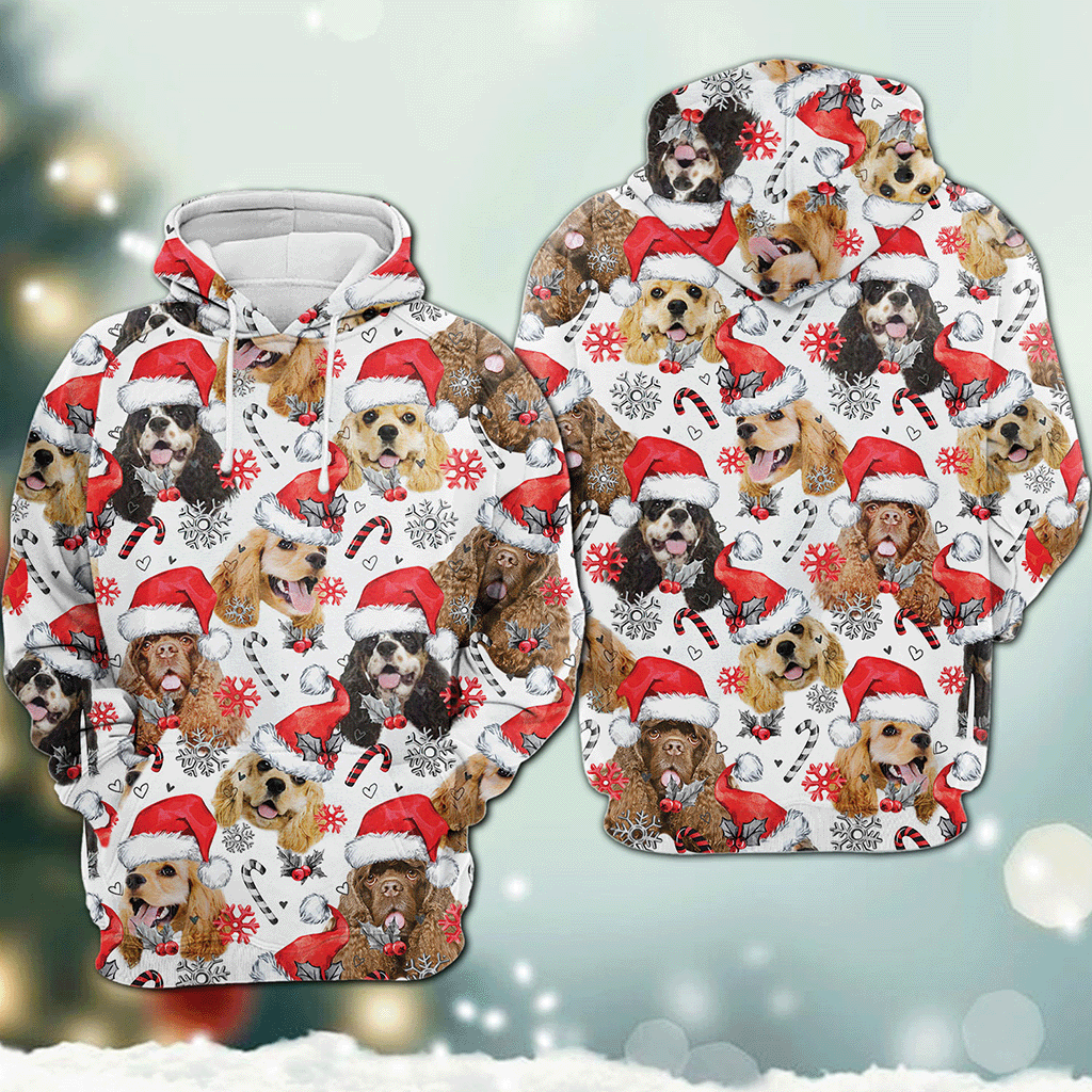 American Cocker Spaniel – Christmas Decor – 3D Hoodie