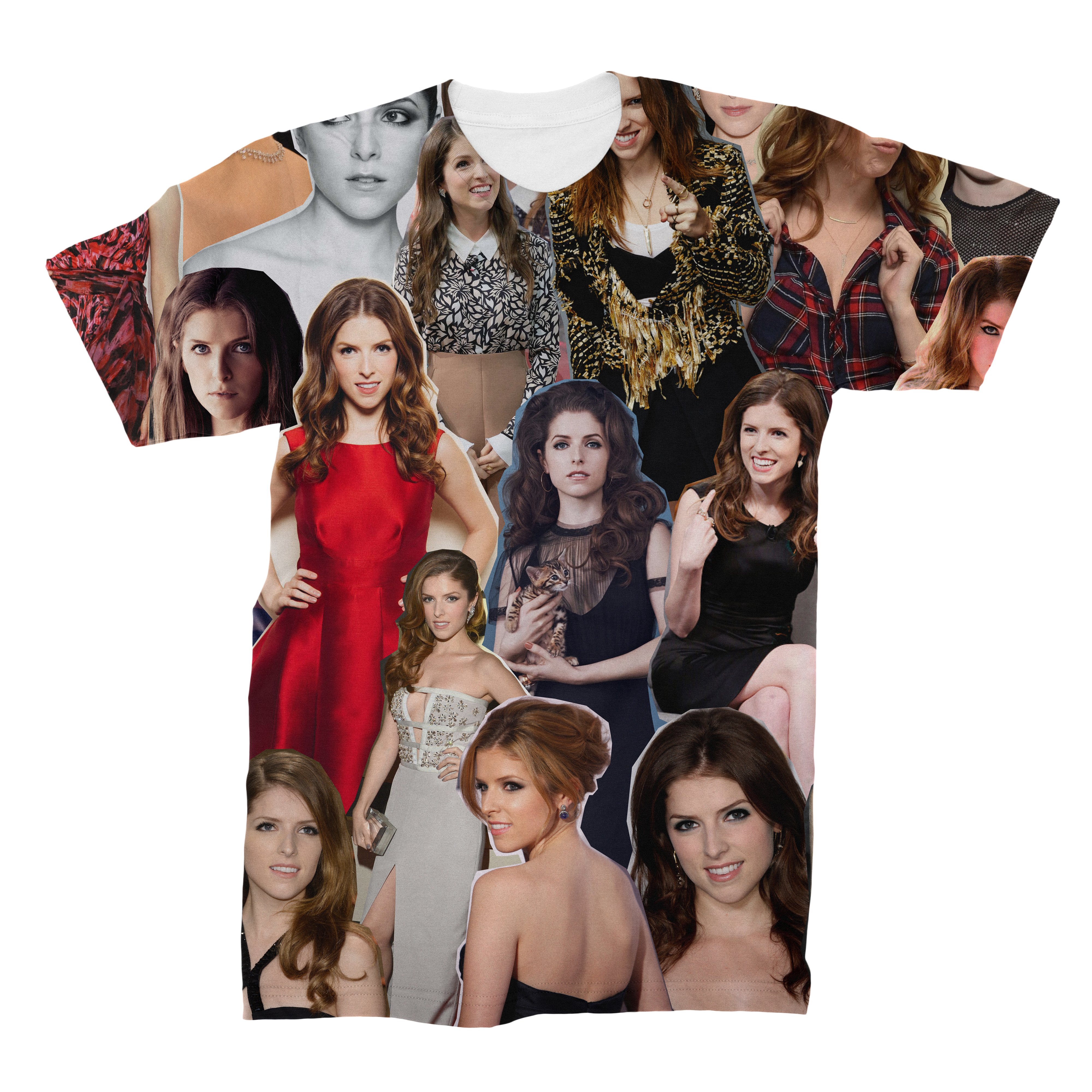 Anna Kendrick 3D Collage Face T-Shirt