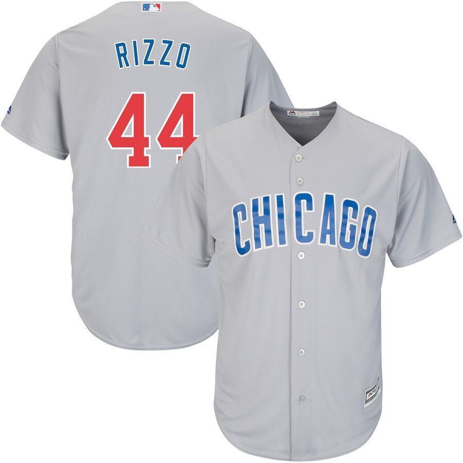 Anthony Rizzo Chicago Cubs Majestic Official Cool Base Player Jersey Gray 2019