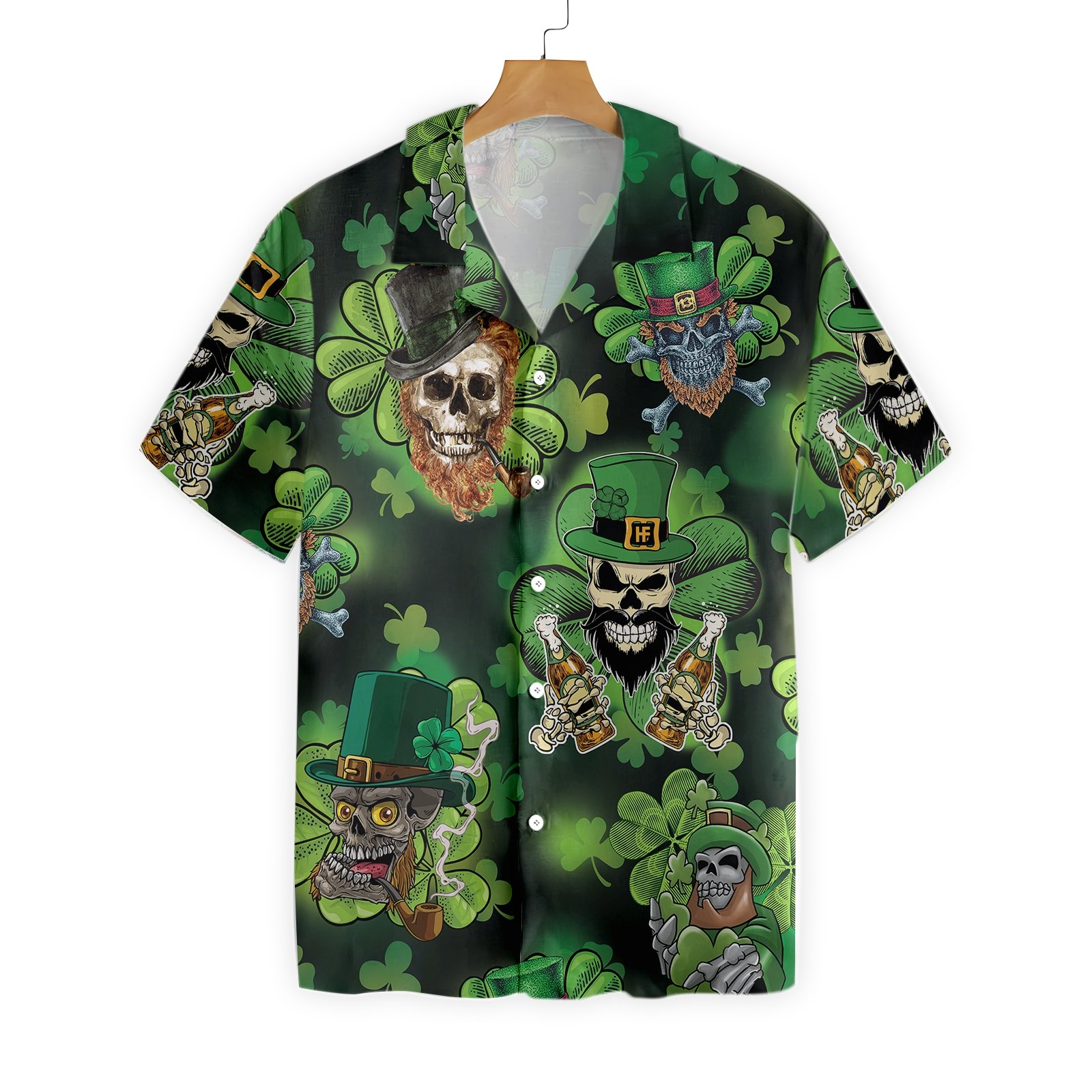 Leprechaun Skull Irish People Proud 0501 Hawaii Shirt Ha16127