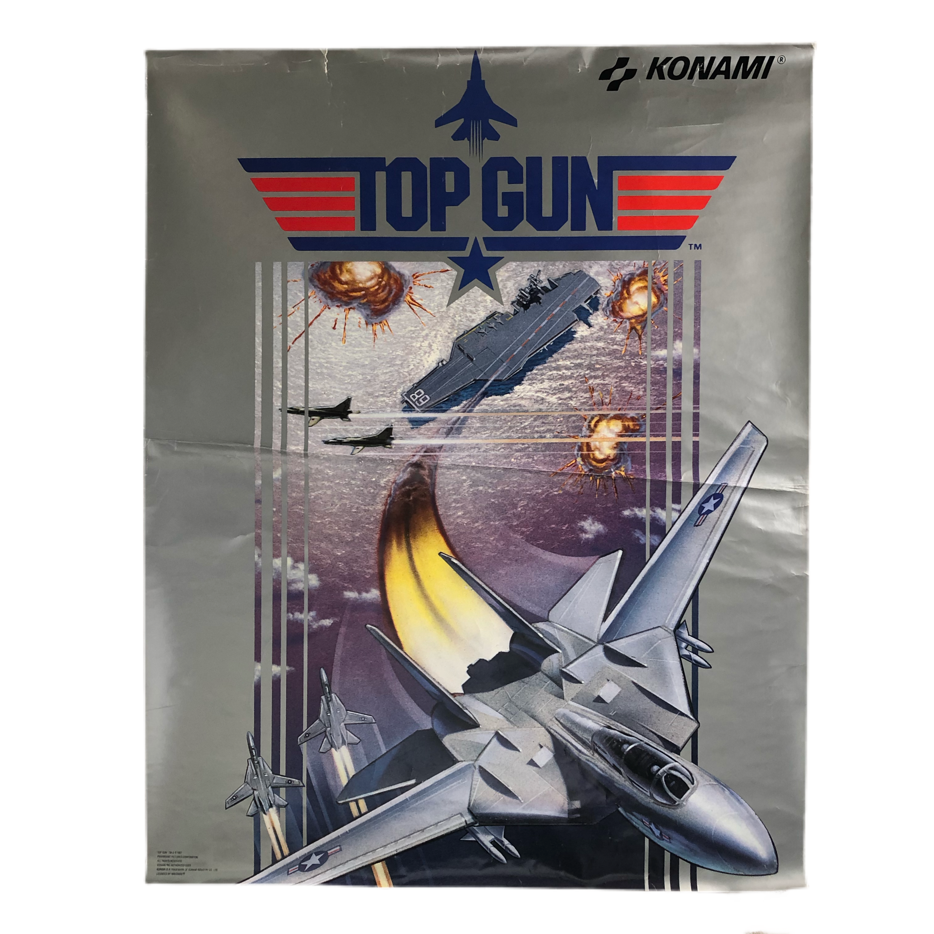 Vintage Top Gun “NES Konami” Promotional Poster