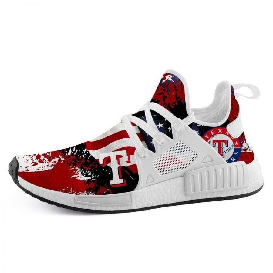 TeeDCMA Texas Rangers NMD XR1 Lightweight Sneakers, Texas Rangers Running Shoes