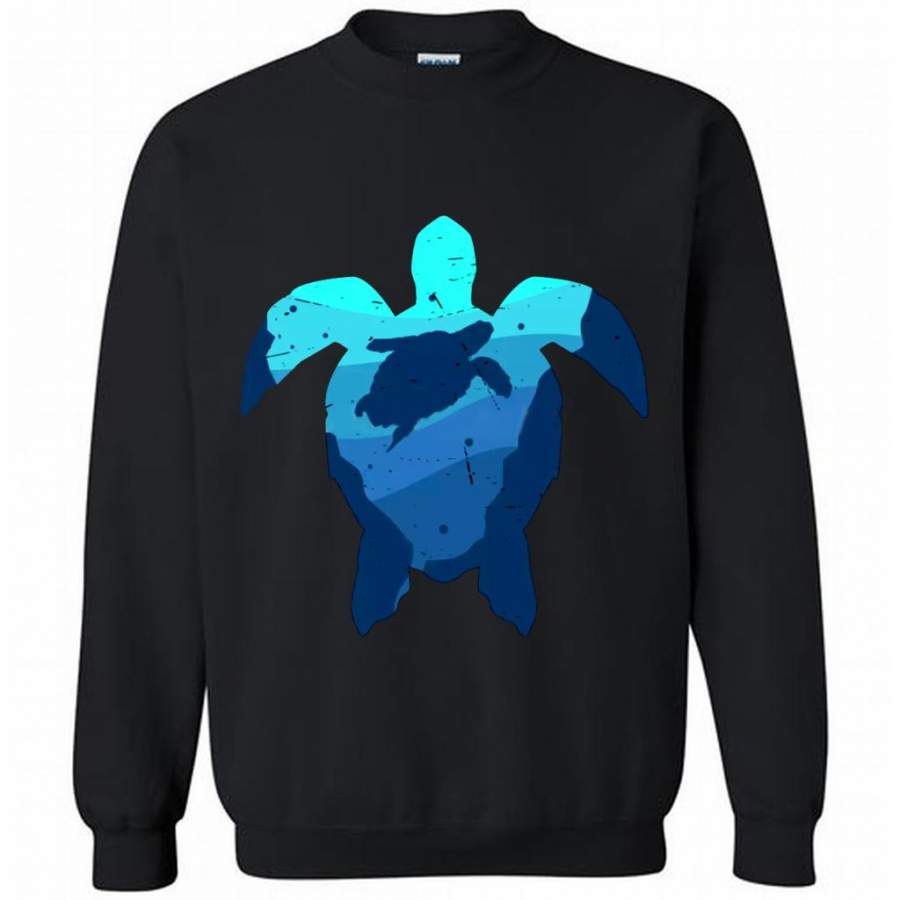 Turtle Animal Sea B – Gildan Crewneck Sweatshirt