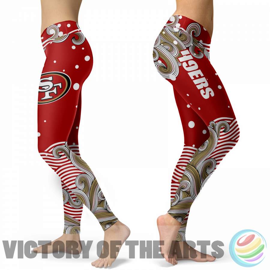 Great Summer With Wave San Francisco 49ers Leggings