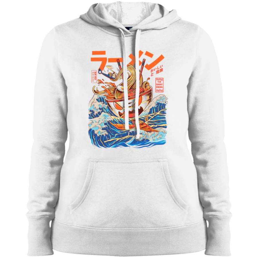 AGR The Great Ramen off Kanagawa Ladies’ Pullover Hooded Sweatshirt