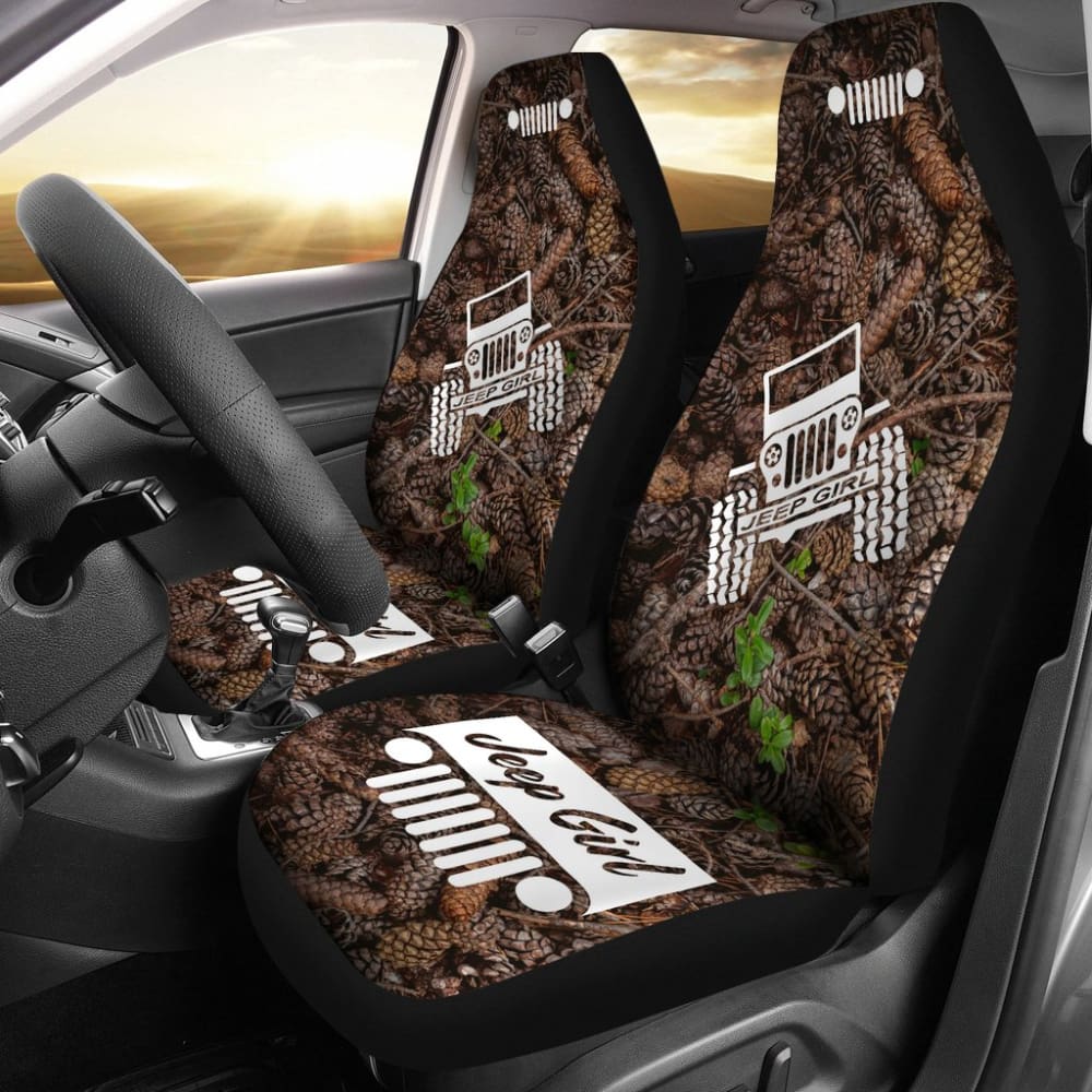 Jeep Girl Seat Cover – Pine Cones 101819