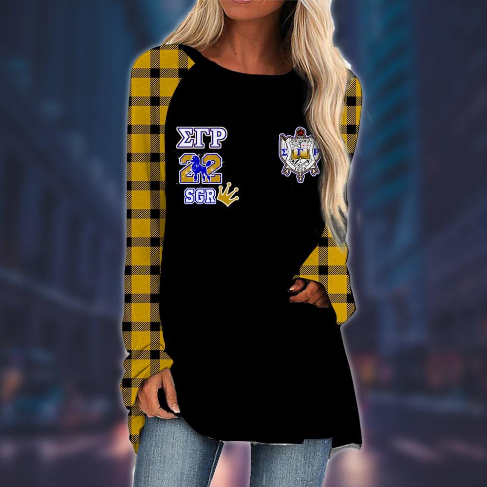 Sigma Gamma Rho Long Sleeve Loose Tunic Top 11