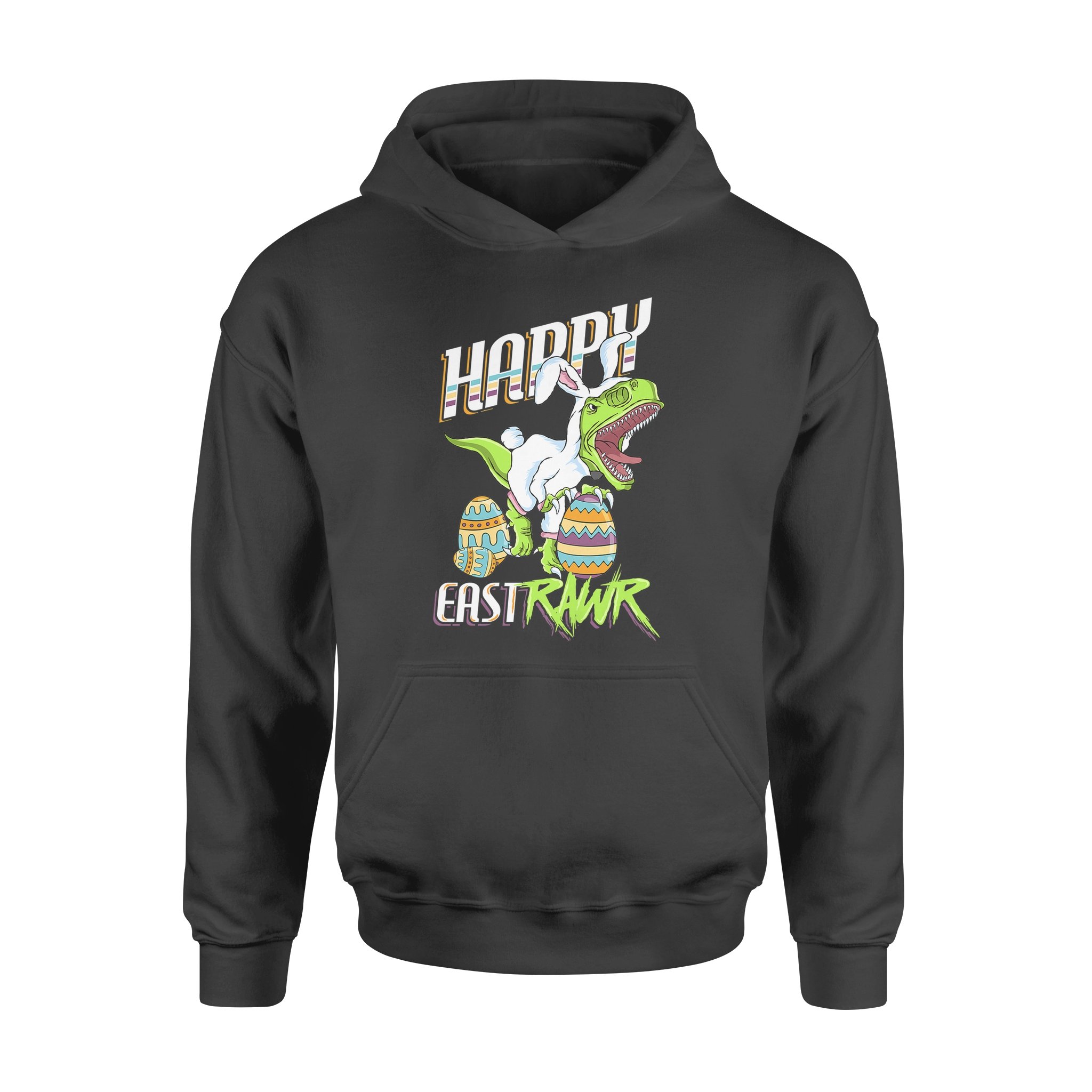 Kids Happy Eastrawr Cute Trex Dinosaur Easter Bunny Egg Hunt Gift – Standard Hoodie