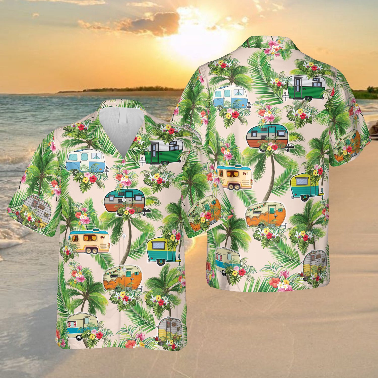 Palm Trees And Recreational Vehicles Hawaii Camping Outfit Ha56659