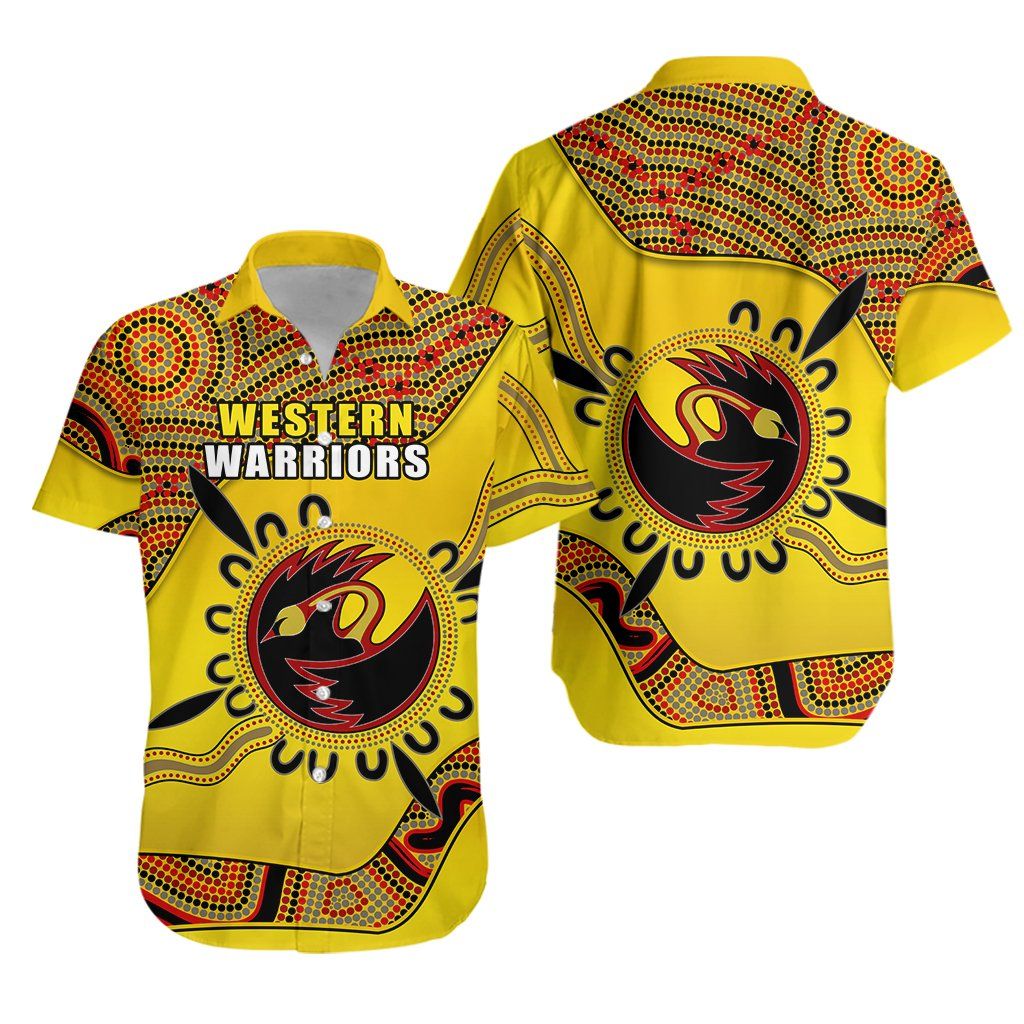 Western Warriors Hawaiian Shirt Indigenous Australian Cricket K13