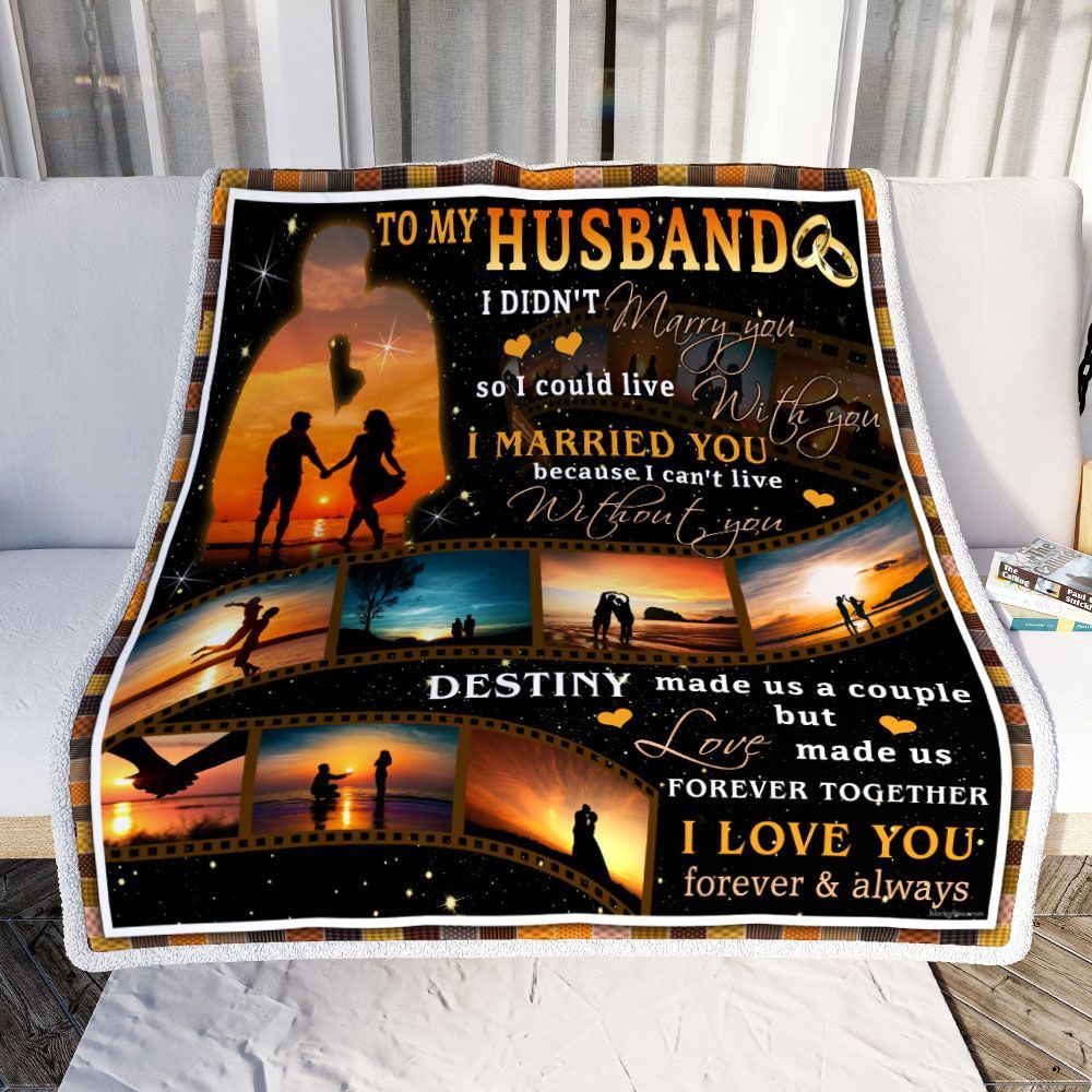 To My Husband. Love Made Us Forever Together Sofa Throw Blanket