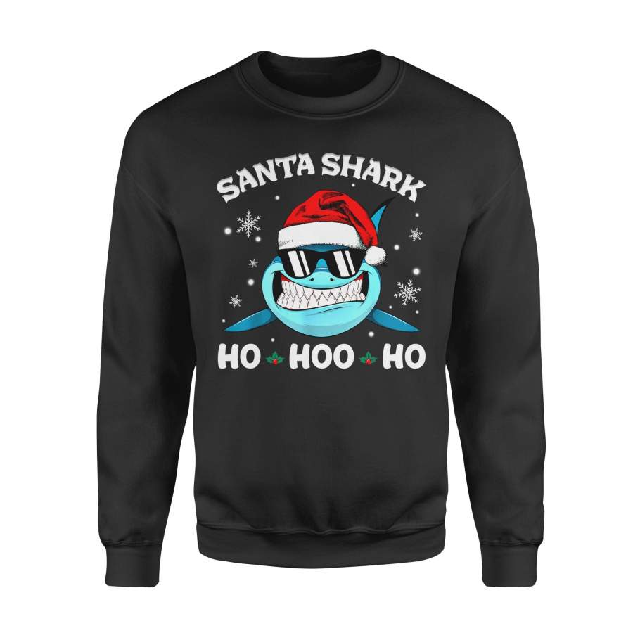 Christmas gift idea Funny Shark Xmas SantaMerry Sharkmas T-Shirt – Standard Fleece Sweatshirt