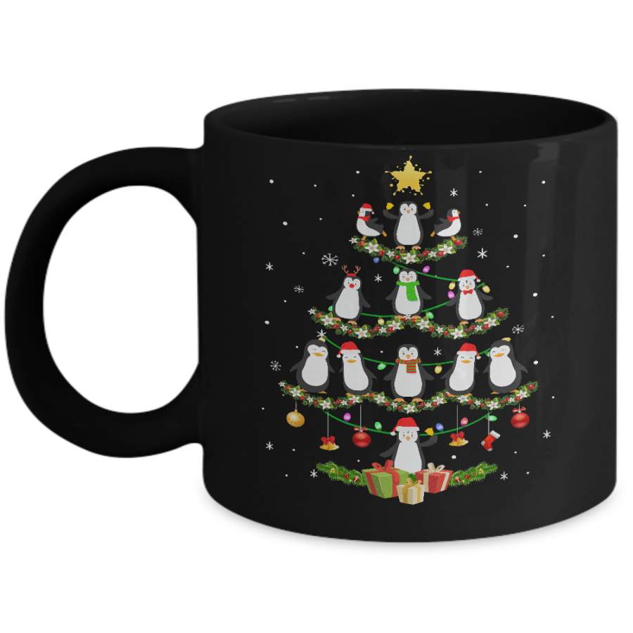 Penguin Christmas Tree Penguin Lover Xmas Gift Mug