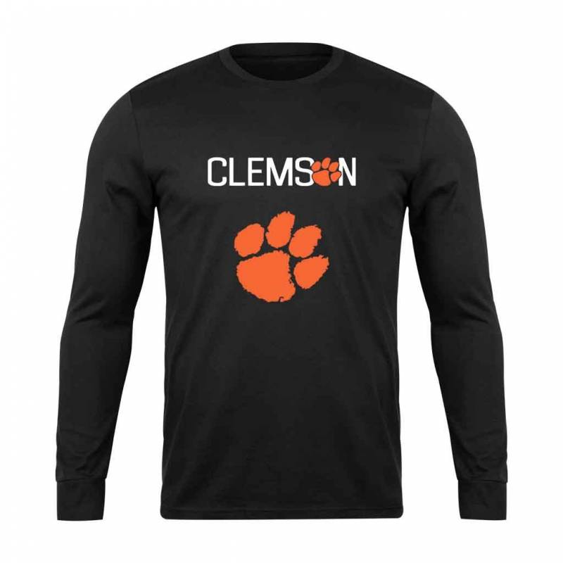 Clemson Tigers Tiger Paw Logo Long Sleeve T-Shirt