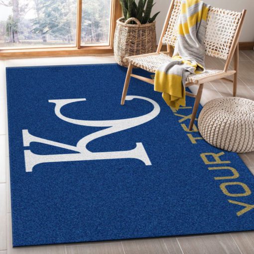 Customizable Kansas City Royals Personalized Accent Rug Area Rug For Christmas, Living room and bedroom Rug, Home Decor Floor Decor