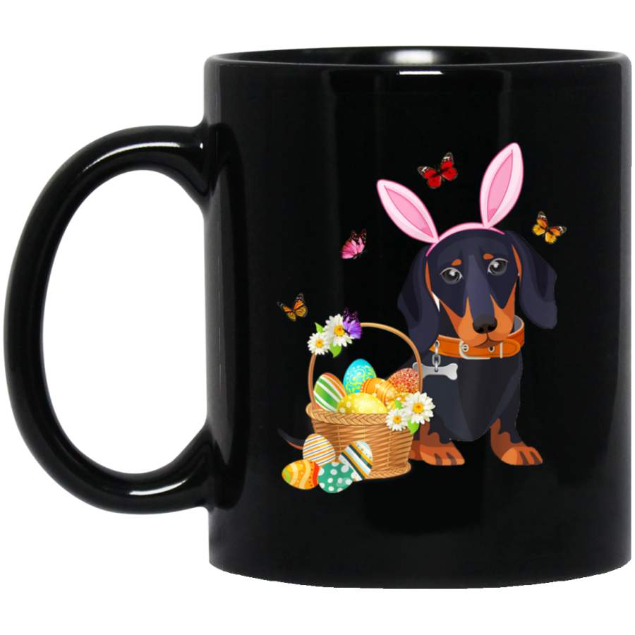 Cutes Dachshund Bunny Ear With Eggs Easter Costume Rabbit Mug