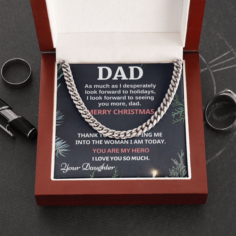 Cuban Chain Necklace For Dad – Christmas Gift