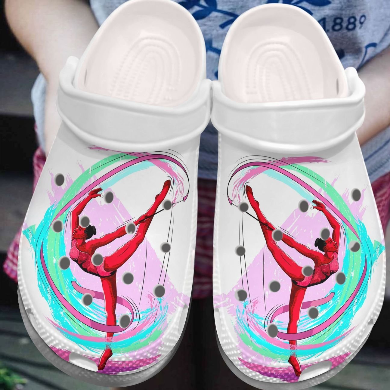 Gymnast Personalized Clog, Custom Name, Text, Color, Number Fashion Style For Women, Men, Kid, Print 3D Born A Gymnast