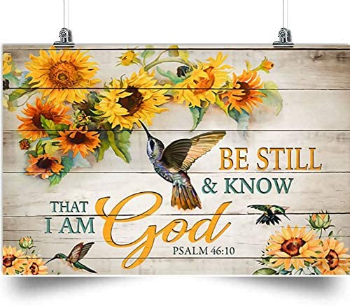 Bird Horizontal Poster-Be Still And Know That I’M God- Home Decoration Poster, Wall Poster, Home And Room Decoration, Gifts For Friends And Relatives, Souvenirs.