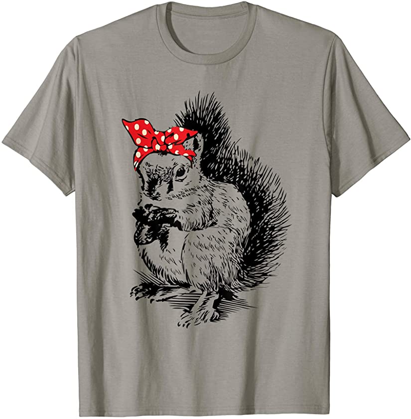 Women’s Squirrel Bandana – Squirrel Graphics Animal Funny T-Shirt