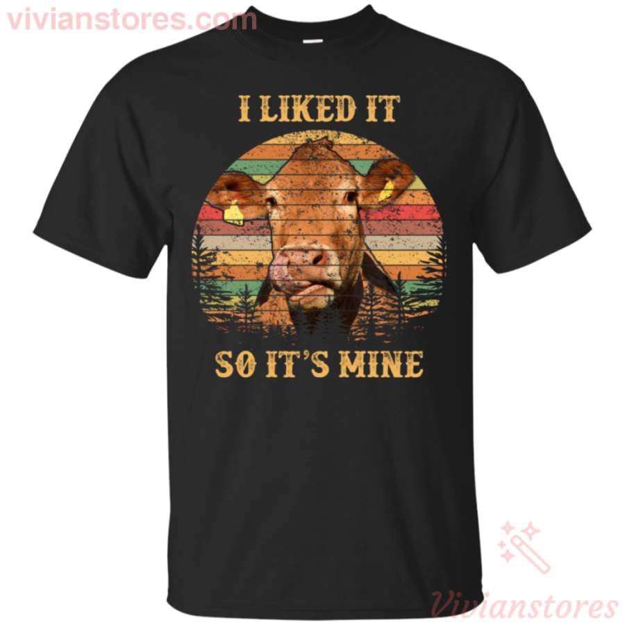 I Licked It So It’s Mine Cow Farming Cattle Vintage Shirt KA02