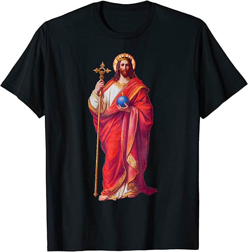 Jesus Christ King of the World Pantokrator Icon T-Shirt