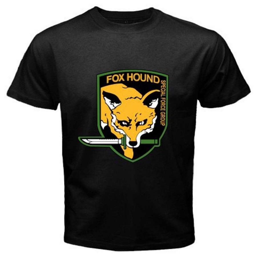 Metal Gear Solid Fox Hound Special Forces Group Mens Black T-Shirt