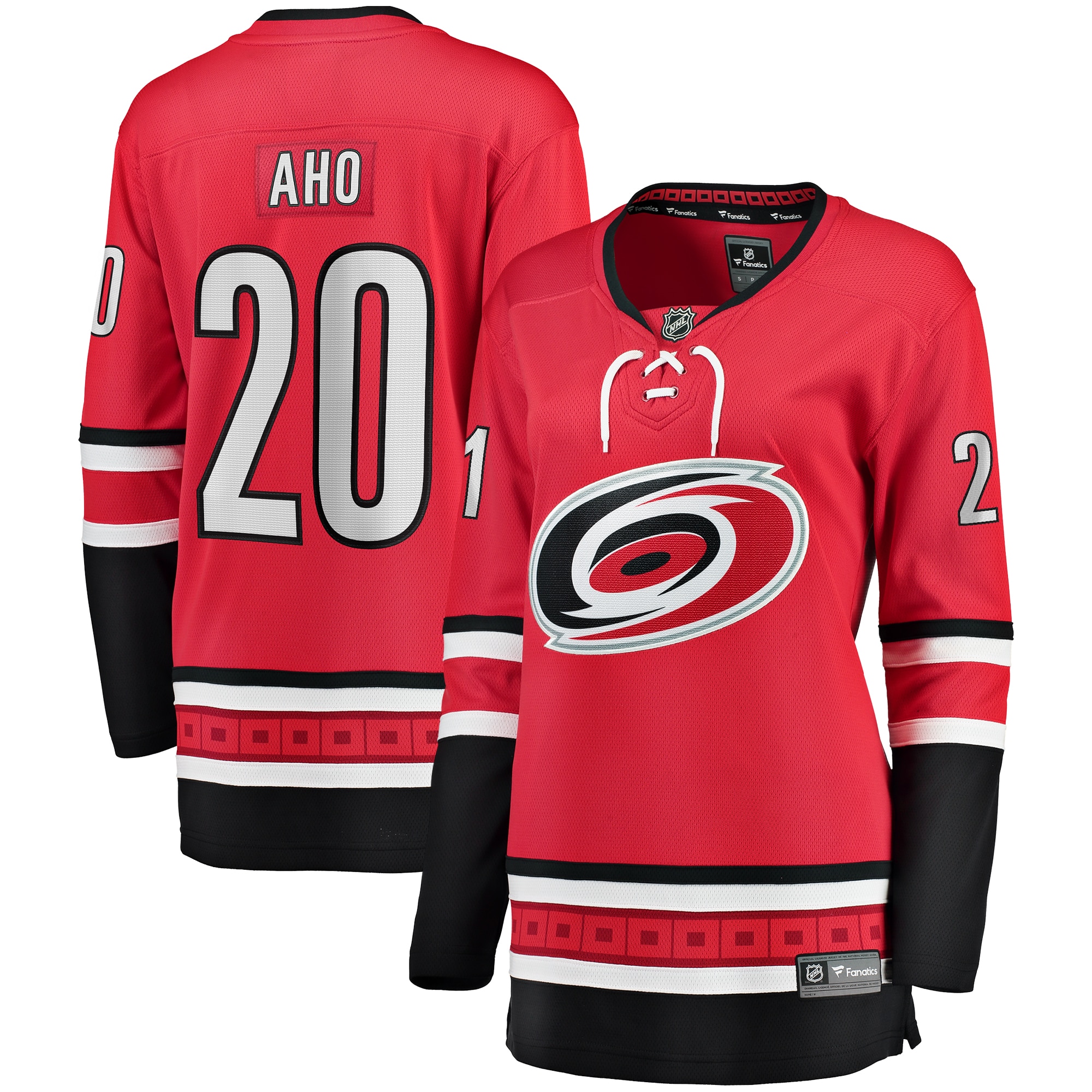 Sebastian Aho Carolina Hurricanes Branded Women's Alternate Breakaway Player Jersey – Red