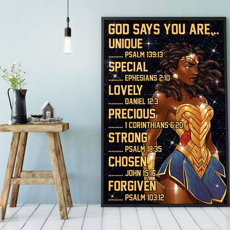 Black African American Canvas Art Retro Black Lives Matter Poster Prints Empowered Women Black King Glamorous Wall Decals