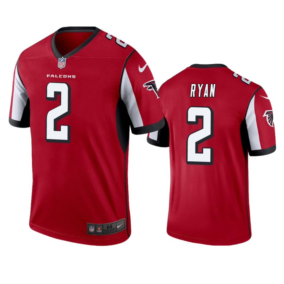 Atlanta Falcons #2 Matt Ryan Red Legend Jersey – Mens